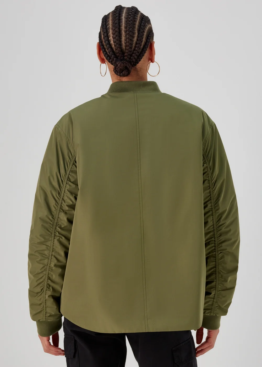 Khaki Padded Bomber Jacket - 8 Image 2