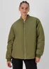 Khaki Padded Bomber Jacket - 8 Image 1