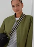 Khaki Padded Bomber Jacket - 8 Image 3