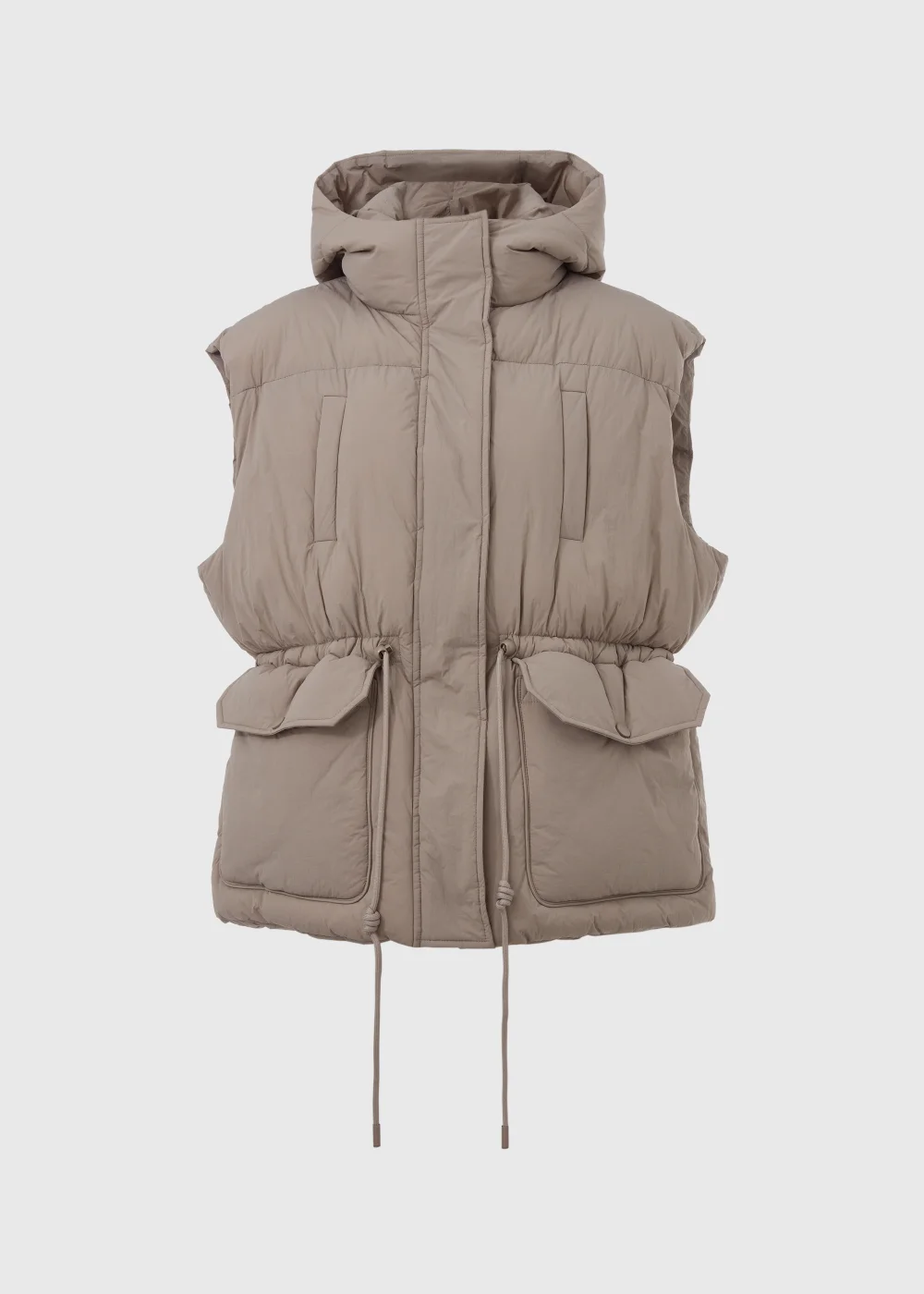 Beige Padded Gilet - 8 Image 5