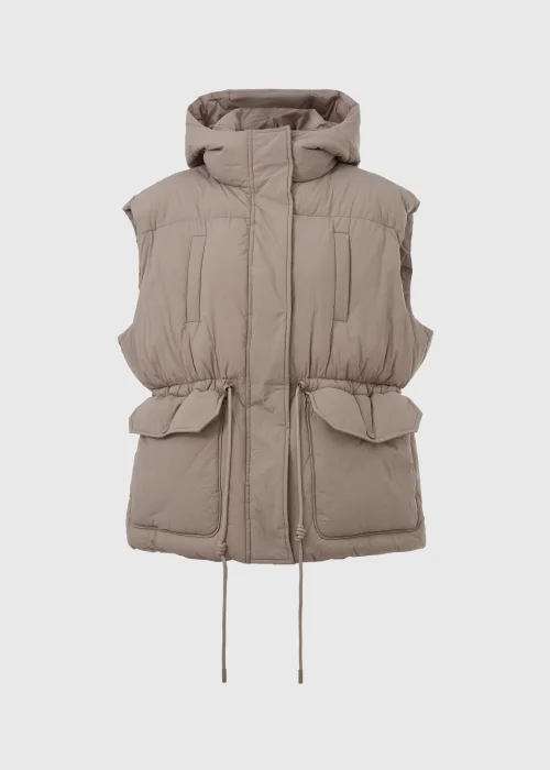 Beige Padded Gilet - 8 Image 5