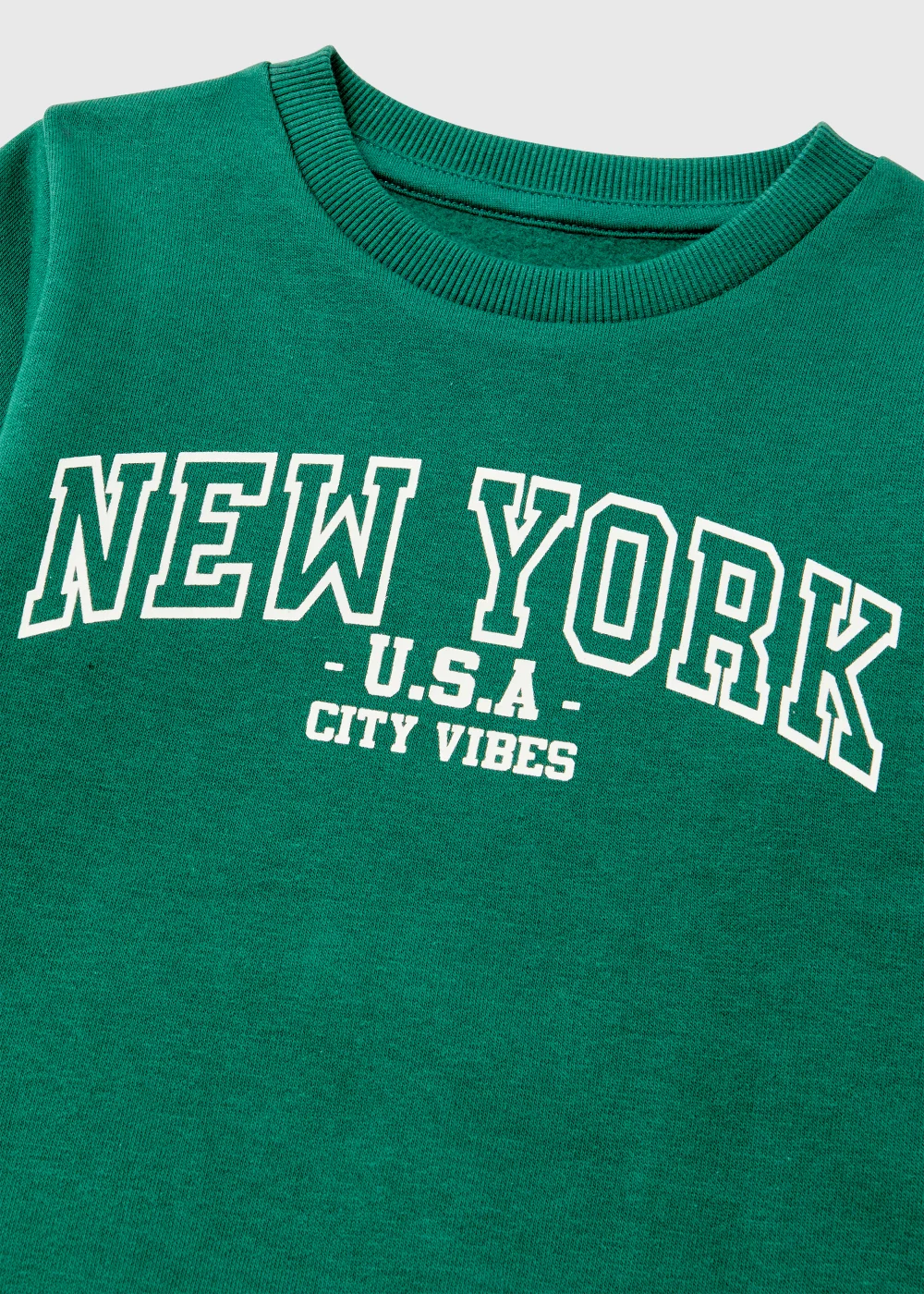 Boys Green New York Print Sweatshirt (1-7yrs) - 1-1.5 Yrs Image 2