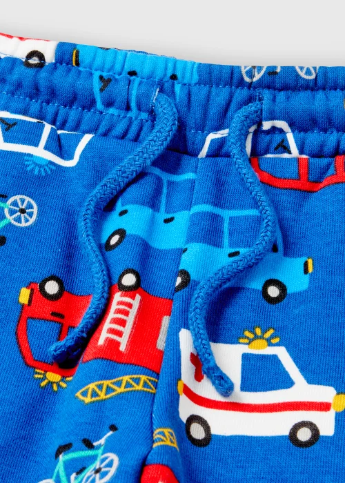Boys Blue Vehicle Print Joggers (1-7yrs) - Age 1 - 1.5 Years Image 2