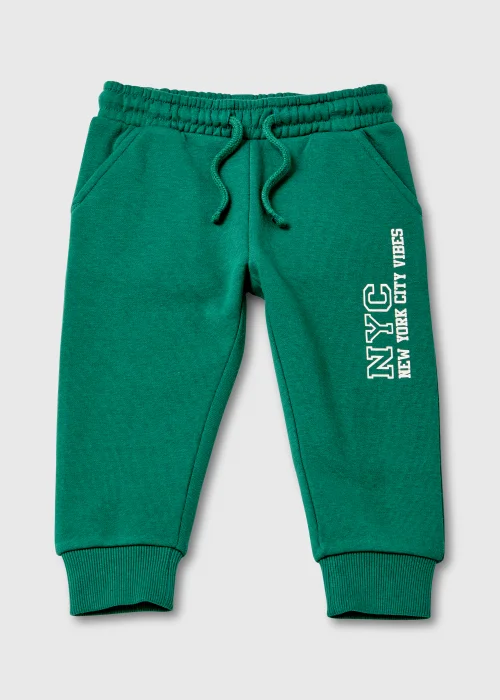 Boys Green New York Print Joggers (1-7yrs) - Age 1 - 1.5 Years Image 1