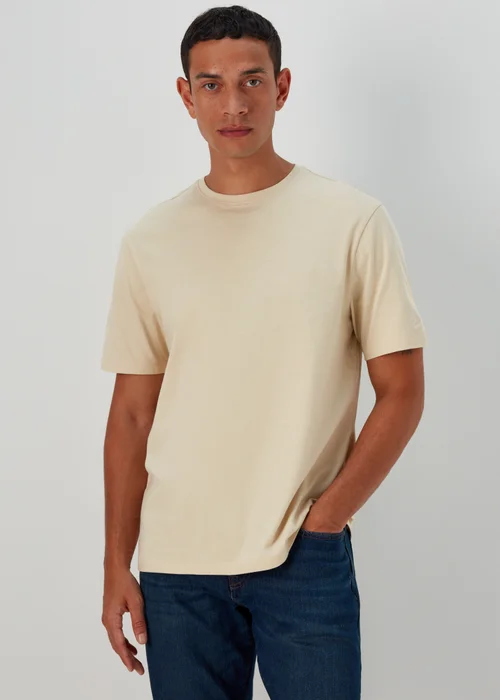 Beige Essential Crew Neck T-Shirt - S Image 1