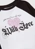 Girls Black Love Print Ringer T-Shirt (7-15yrs) - Age 7 Years Image 2