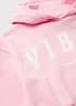Girls Pink Vibes Print Hoodie (7-15yrs) - 7 Yrs Image 2