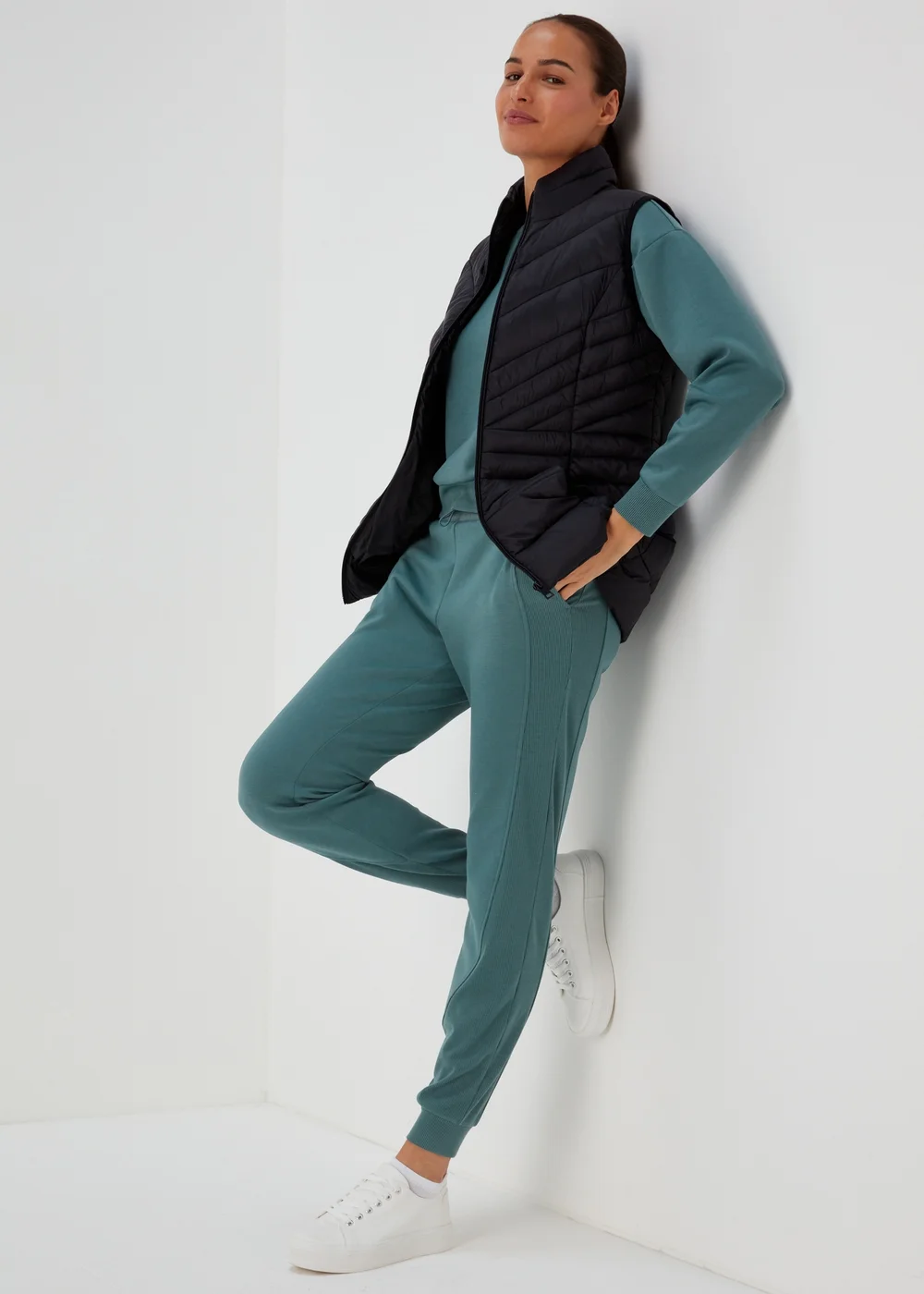 Souluxe Teal Co Ord Sports Joggers - S Image 4