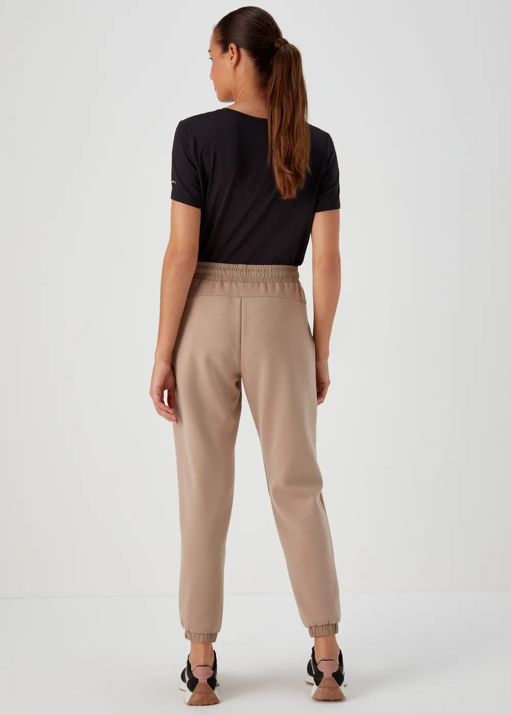 Souluxe Beige Woven Co Ord Sports Joggers - Small Image 2
