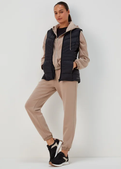 Souluxe Beige Woven Co Ord Sports Joggers - Small Image 4
