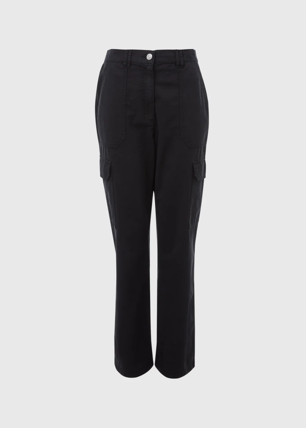 Black Straight Leg Cargo Trousers - 8 Image 9