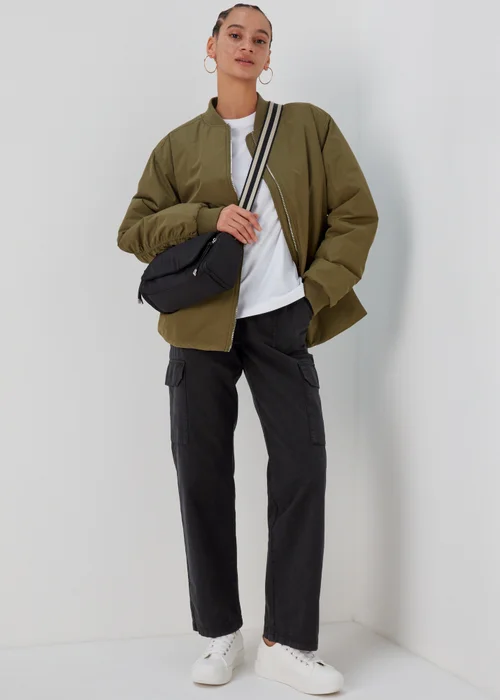 Black Straight Leg Cargo Trousers - 8 Image 8