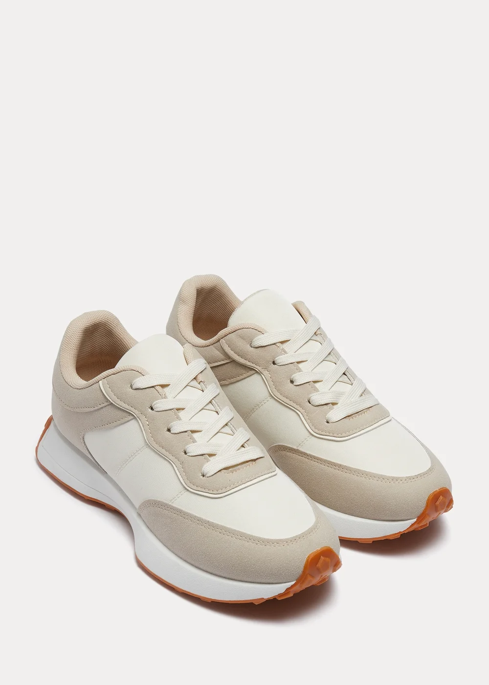 White Retro Runner Trainers - Size 3 Image 1