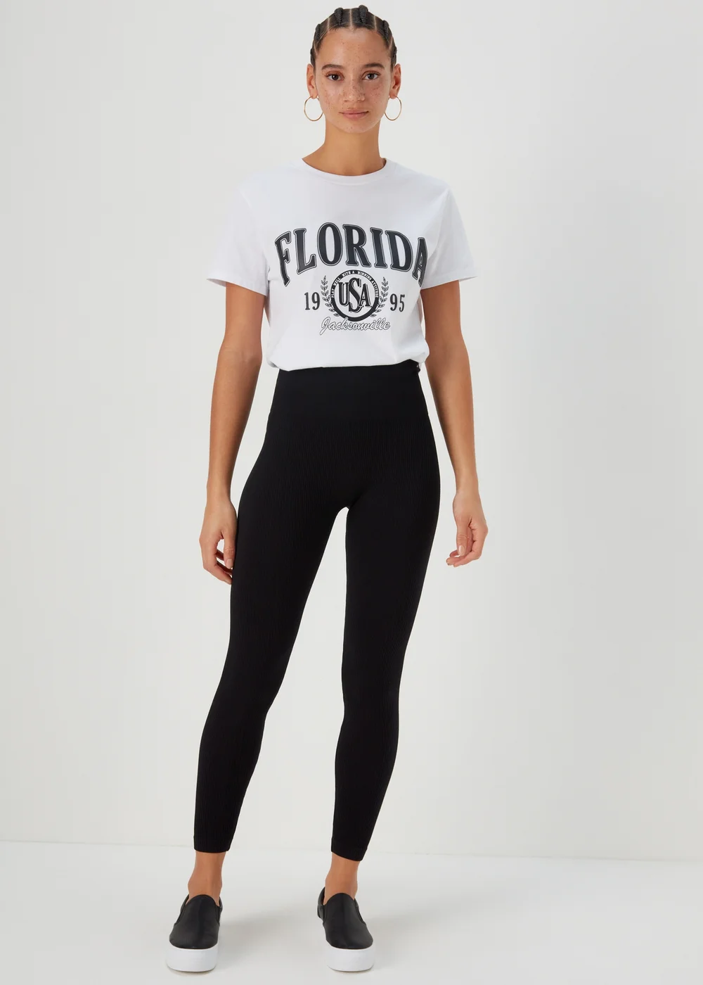 Black Seamless Leggings - S Image 1