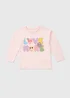 Girls Pink Love More Print Long Sleeve T-Shirt (1-7yrs) - Age 1 - 1.5 Years Image 1