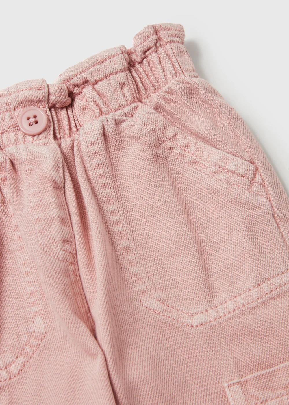 Girls Pink Paperbag Cargo Trousers (1-7yrs) - 1 to 1 half years Image 2