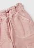 Girls Pink Paperbag Cargo Trousers (1-7yrs) - 1 to 1 half years Image 2