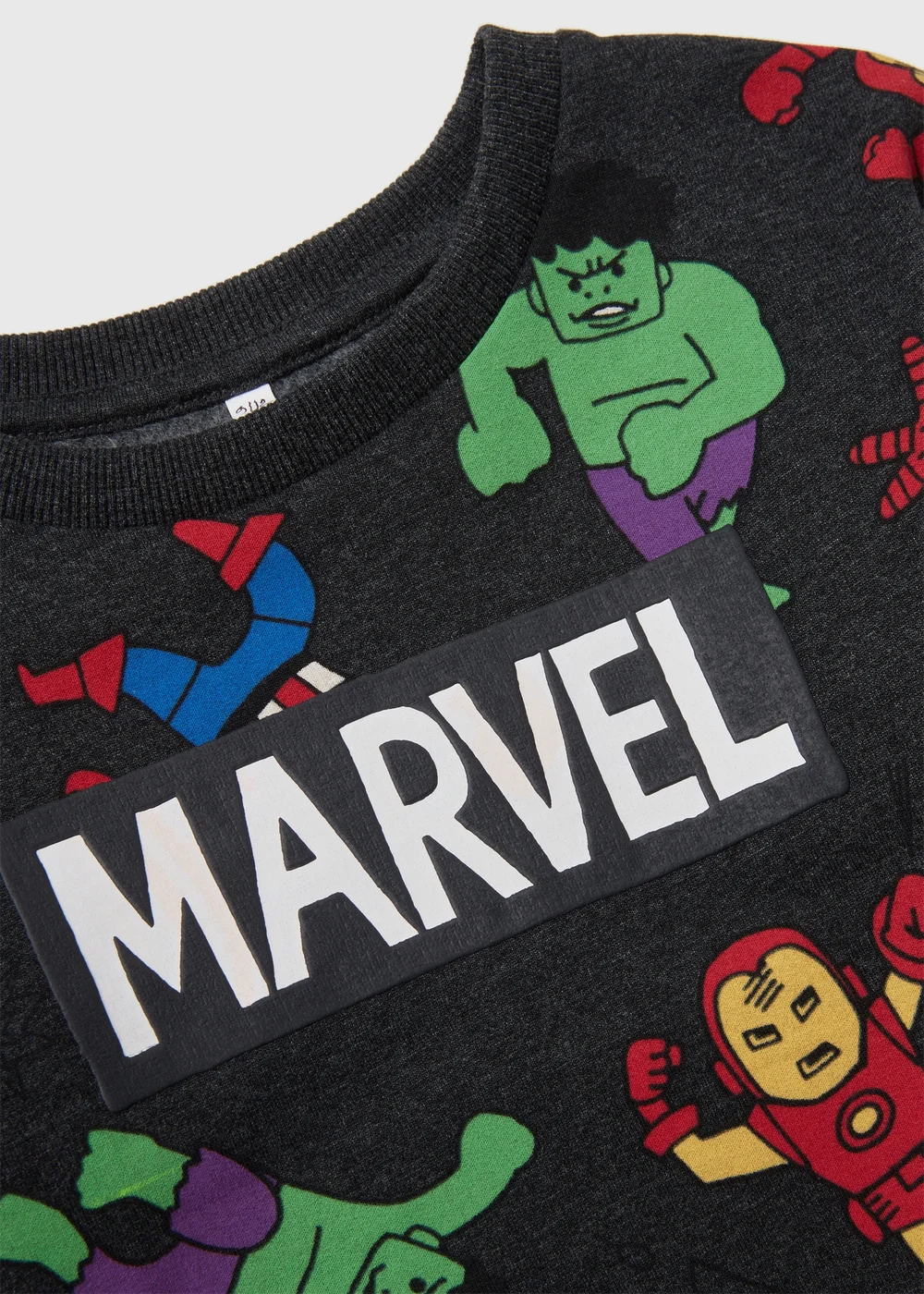 Kids Grey Marvel Print Sweatshirt (9mths-6yrs) - 9-12 months Image 2