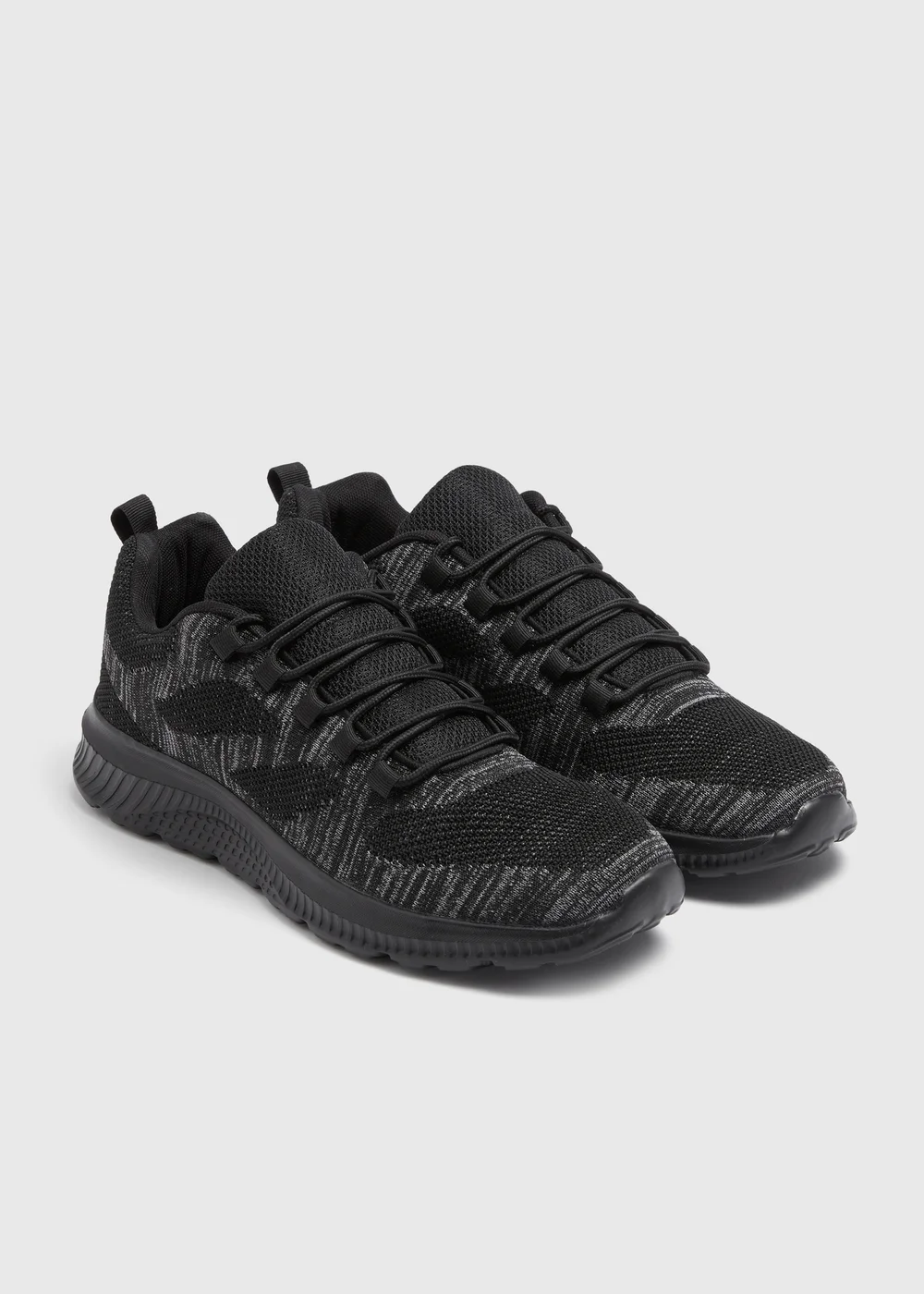 Black Mesh Running Trainers - 6 Image 1