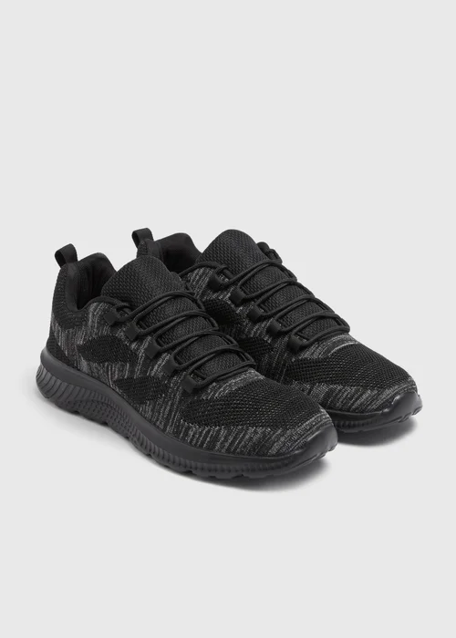 Black Mesh Running Trainers - 6 Image 1