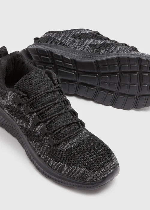 Black Mesh Running Trainers - 6 Image 2