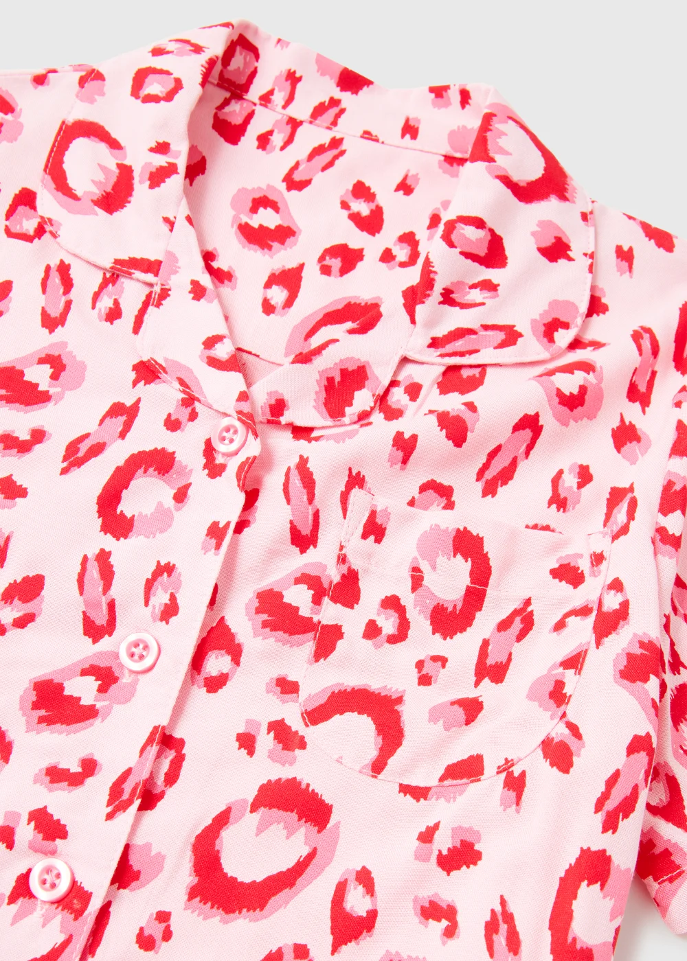 Girls Pink Leopard Print Pyjama Set (4-13yrs) - Age 4 Years Image 2