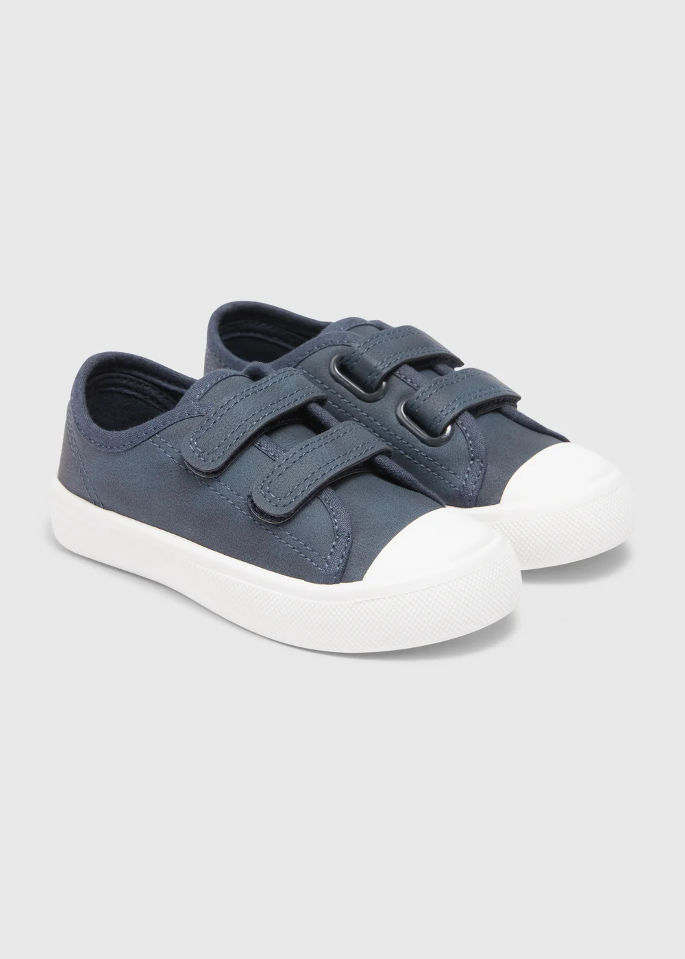 Boys Navy Double Strap Trainers (Younger 4-12) - 6 Infant Image 1