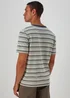 Navy & Green Stripe Free Your Mind Print T-Shirt - Small Image 2
