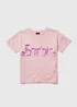 Kids Pink Barbie Slogan T-Shirt (4-11yrs) - Age 4 Years Image 1