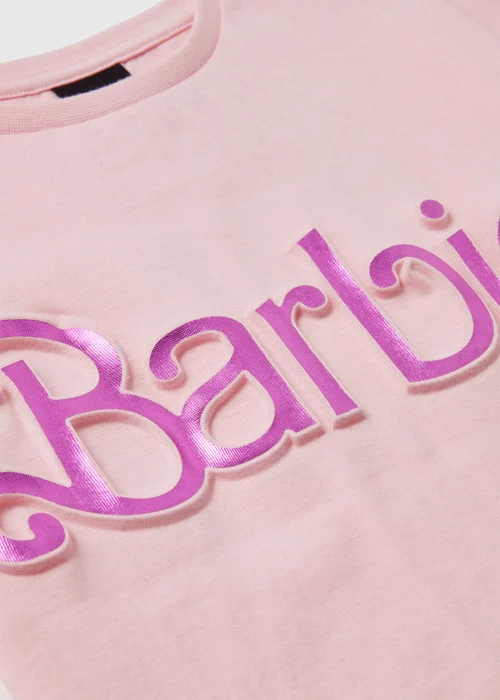 Kids Pink Barbie Slogan T-Shirt (4-11yrs) - Age 4 Years Image 2