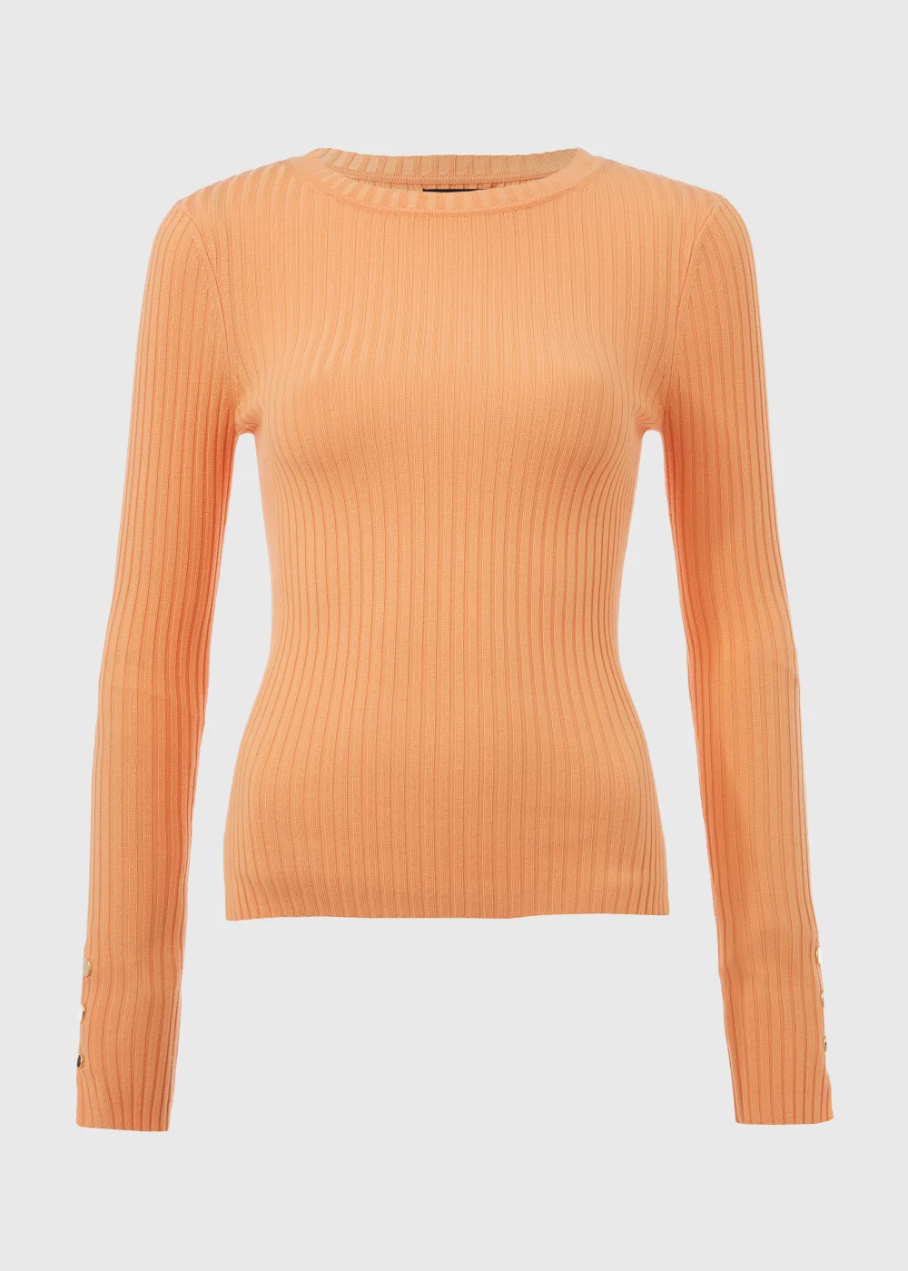 Et Vous Orange Ribbed Knit Long Sleeve Top - 8 Image 5