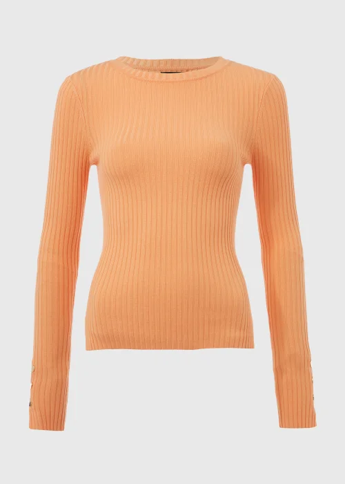 Et Vous Orange Ribbed Knit Long Sleeve Top - 8 Image 5