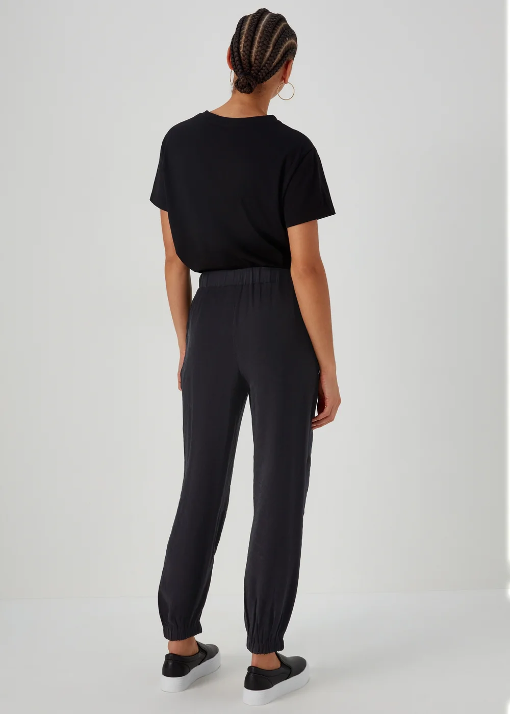 Black Smart Parachute Trousers - 8 Image 2