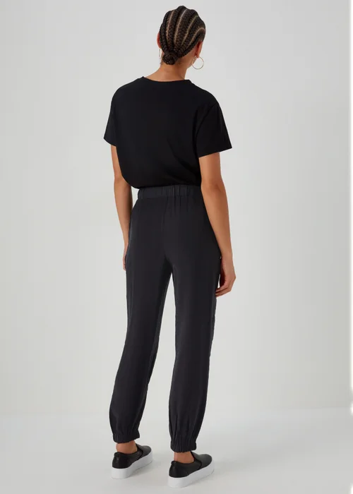 Black Smart Parachute Trousers - 8 Image 2