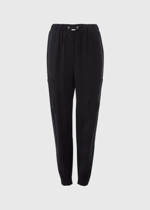 Black Smart Parachute Trousers - 8 Image 5