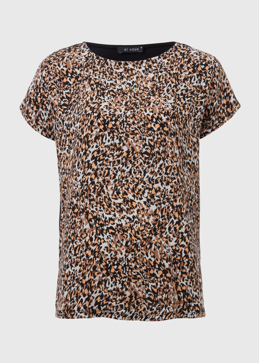 Et Vous Orange Animal Print Jersey T-Shirt - 8 Image 9