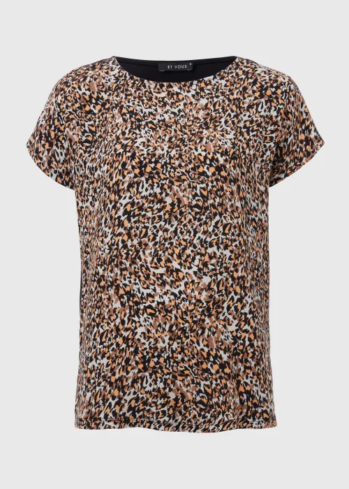 Et Vous Orange Animal Print Jersey T-Shirt - 8 Image 9