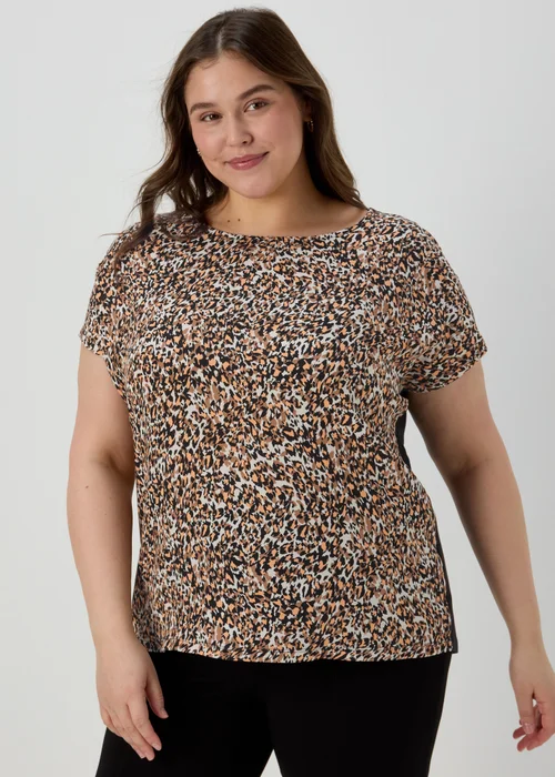 Et Vous Orange Animal Print Jersey T-Shirt - 8 Image 1