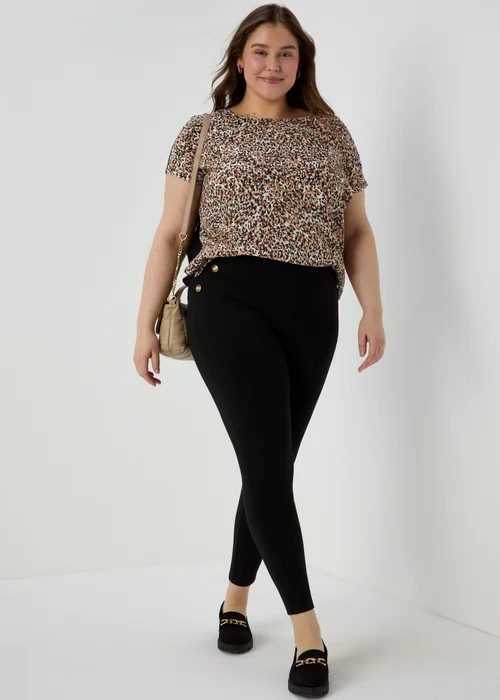 Et Vous Orange Animal Print Jersey T-Shirt - 8 Image 7