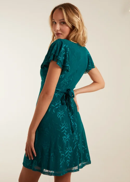Blue Vanilla Teal Double Frill Wrap Dress - 8 Image 2