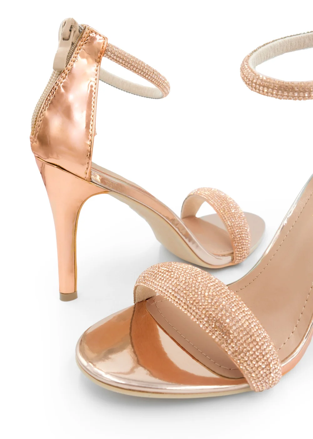 Where's That From Rose Gold Sabra High Heel Sandals - 6 Image 2