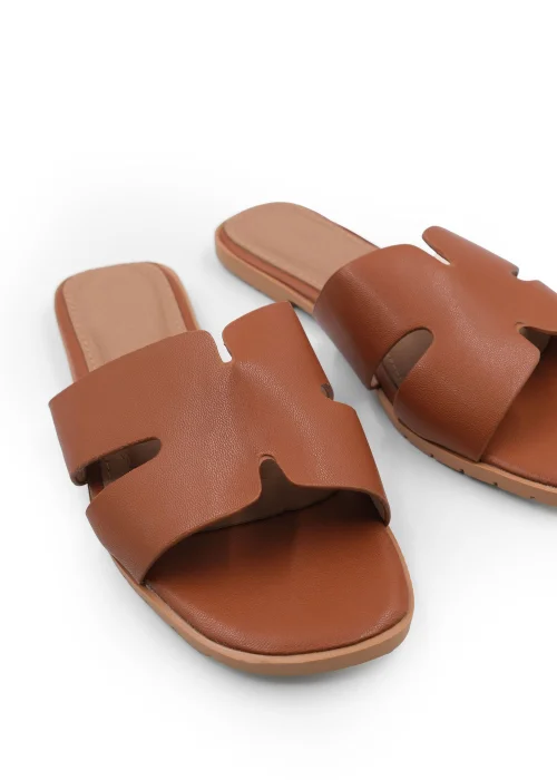 Where's That From Tan Pu Mae Strapped Slider Sandals - 3 Image 1