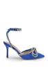 Where's That From Blue Silk Fanen Pointed Toe High Heels - Size 3 Image 1