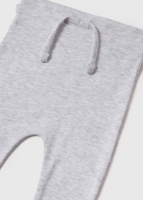 Baby Grey Ribbed Joggers (Newborn-18mths) - 9-12 months Image 2