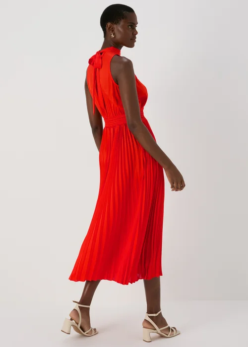 Et Vous Red Pleated Midi Dress - 8 Image 2