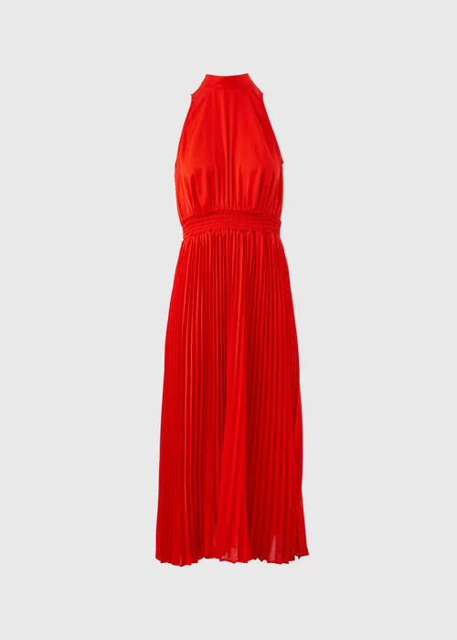 Et Vous Red Pleated Midi Dress - 8 Image 5