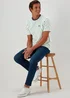 Green & Ecru Stripe Textured T-Shirt - S Image 4