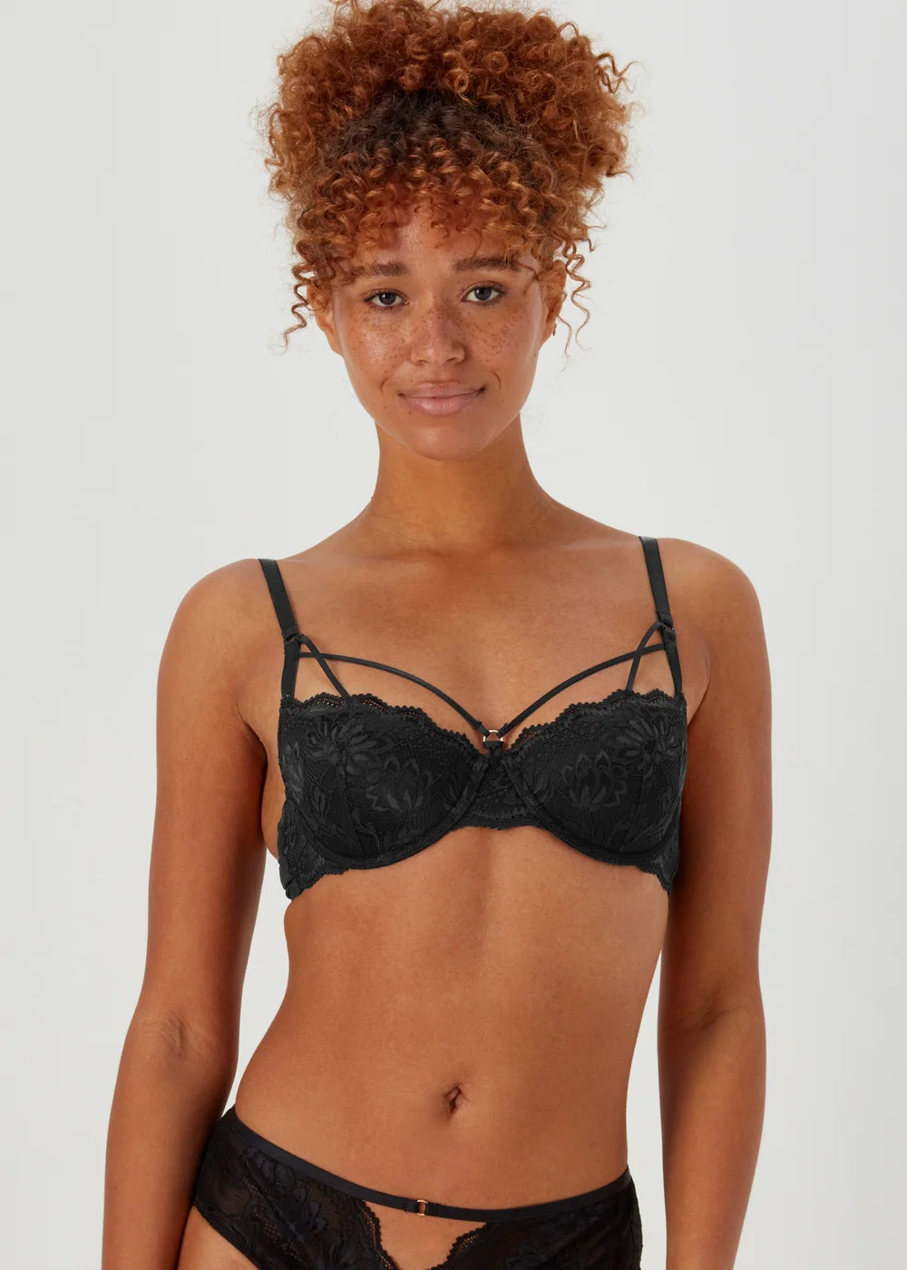 Black Strappy Bra - 34A Image 1