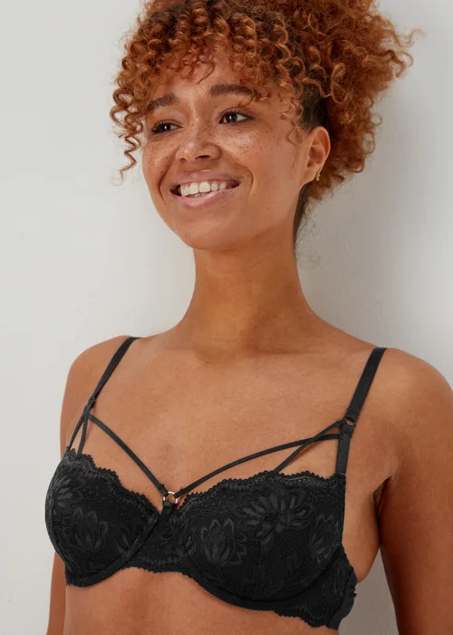 Black Strappy Bra - 34A Image 3