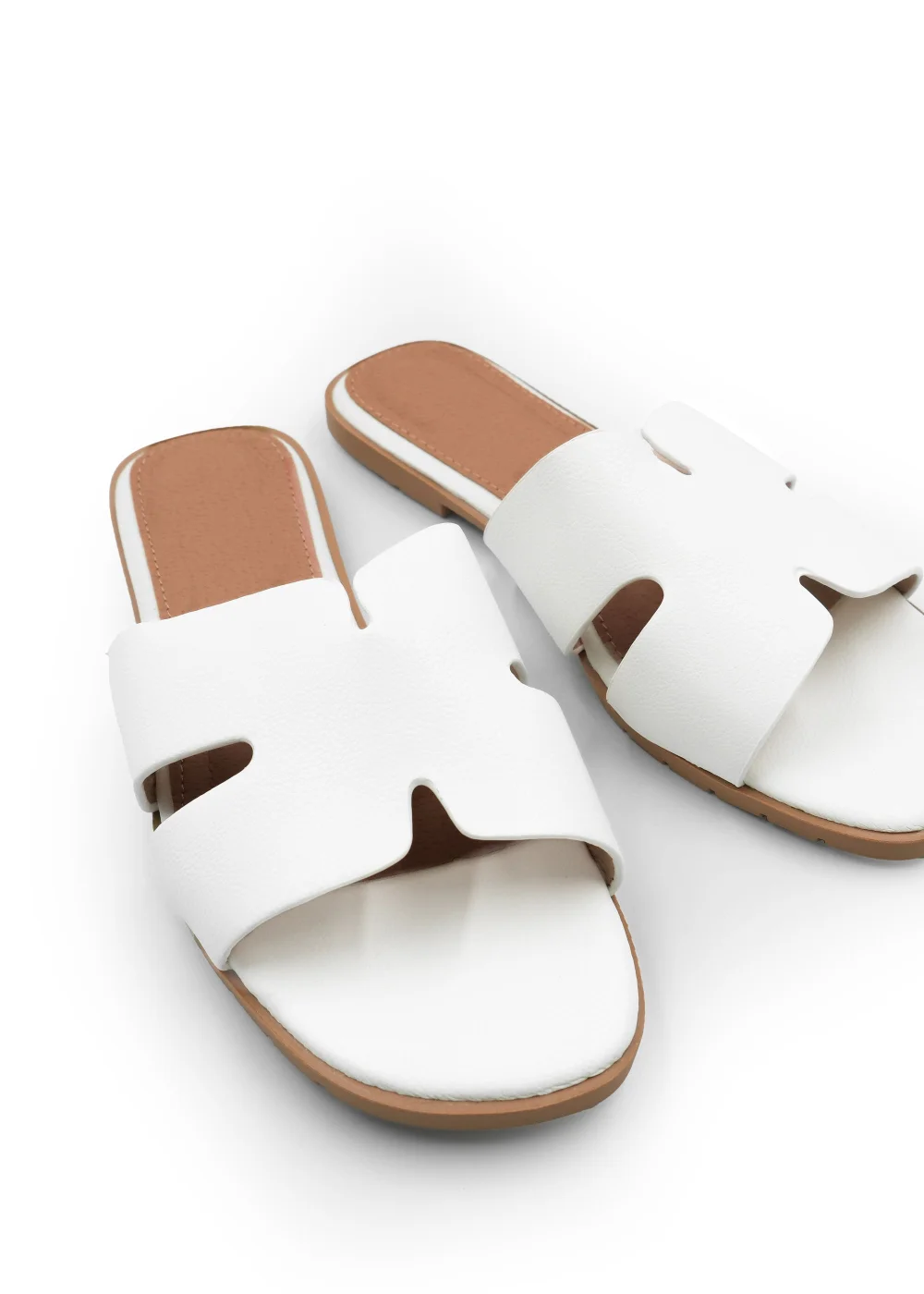 Where's That From White Pu Mae Strapped Slider Sandals - 3 Image 1